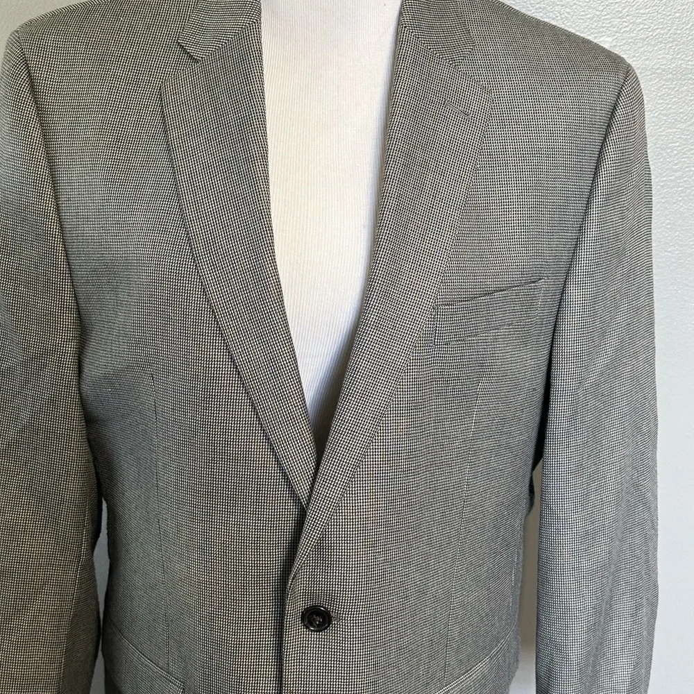 Ralph Lauren‎ blade sports coat size 42R  2 button front, black and gray plaid